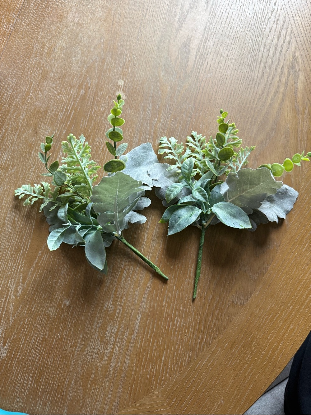 Green Faux Eucalyptus and Lambs Ear Stem Bundle - Home Accents